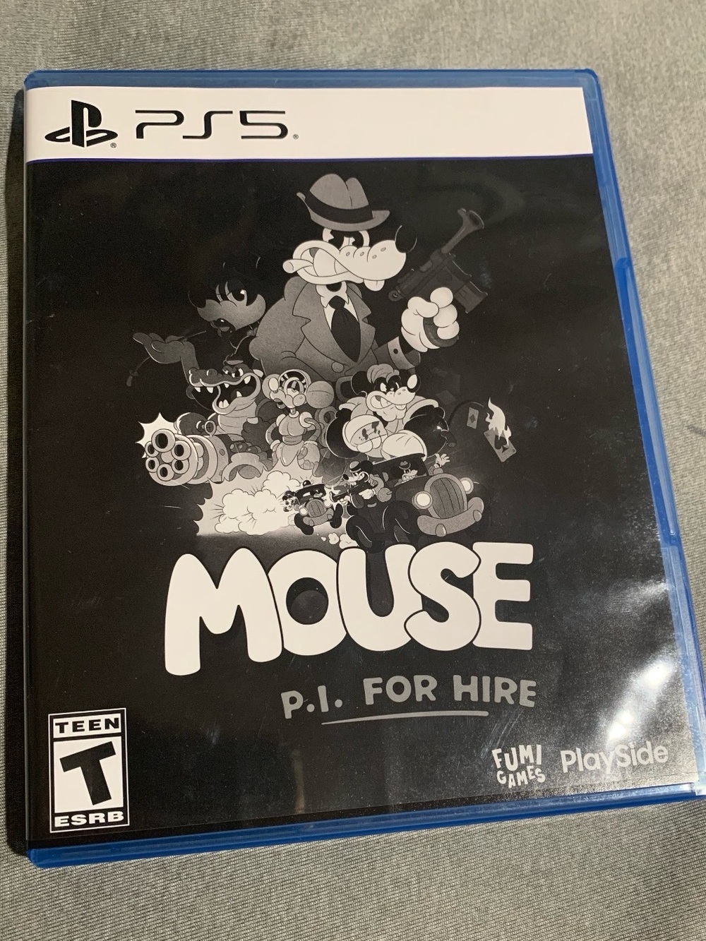 Sony PS5 Mouse: P.I. For Hire — Black & White Cover